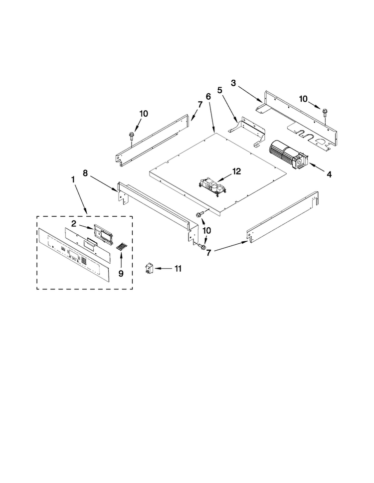 Control Panel Parts Diagram and Parts List for JJW2330WB00  Jenn-Air Wall Oven