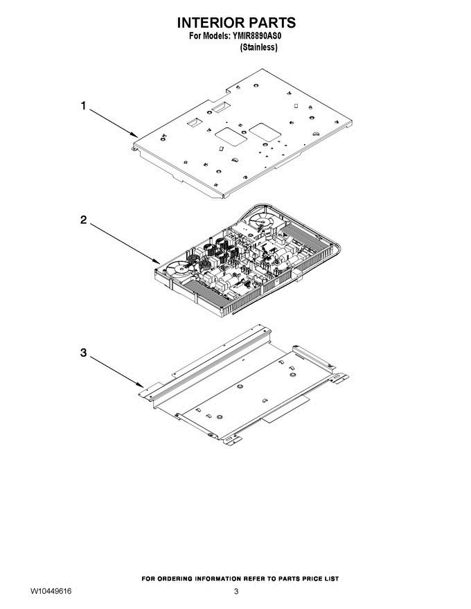 02 - Interior Parts Diagram and Parts List for YMIR8890AS0  Maytag Range