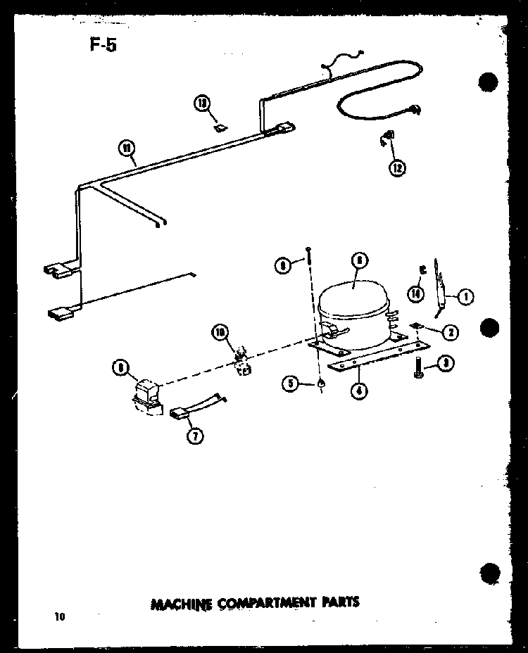 Machine Compartment Parts Diagram and Parts List for CD-10B-A P60330-92WA Amana Freezer