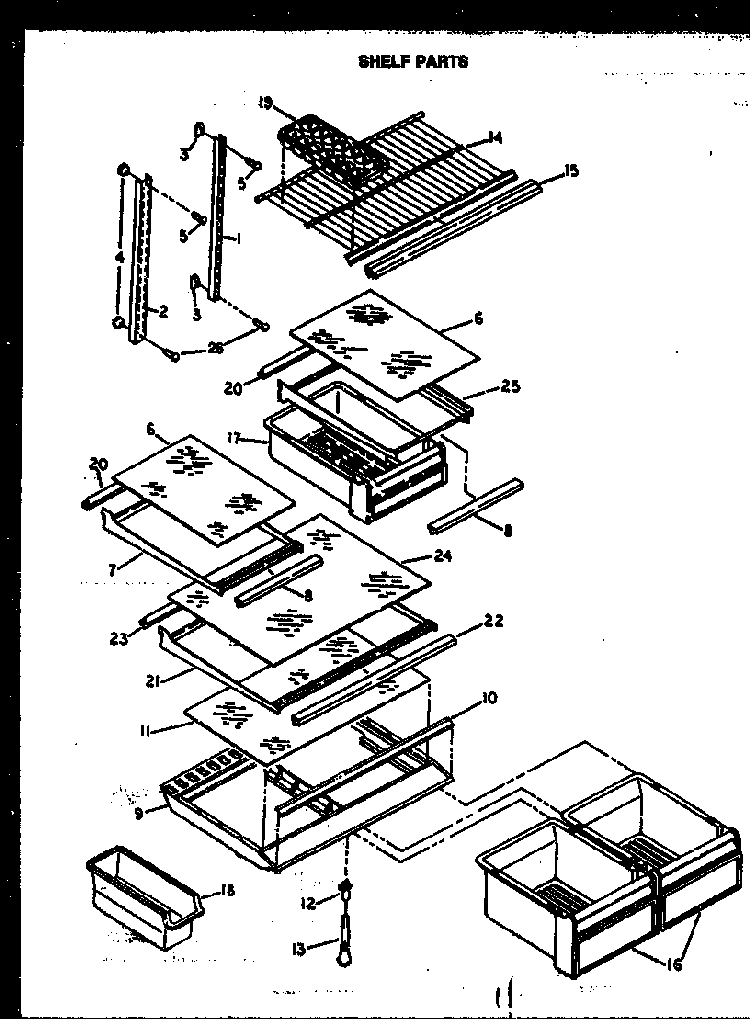 Section 2 Diagram and Parts List for GFS187 MN10 Caloric Refrigerator