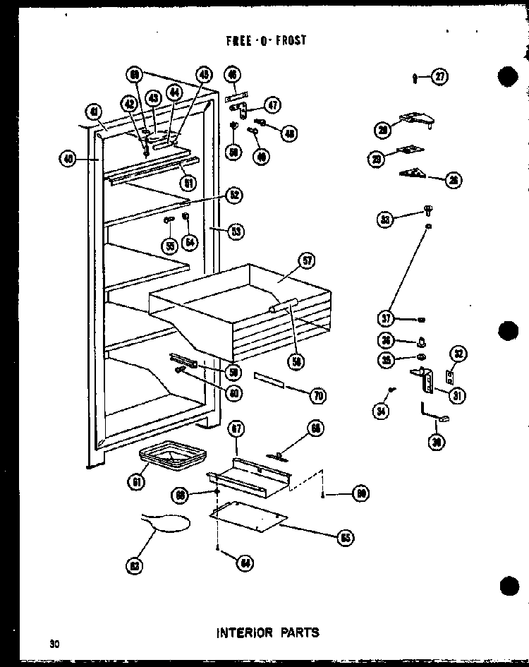 Section 7 Diagram and Parts List for UF12K-C P60250-9WC Amana Freezer