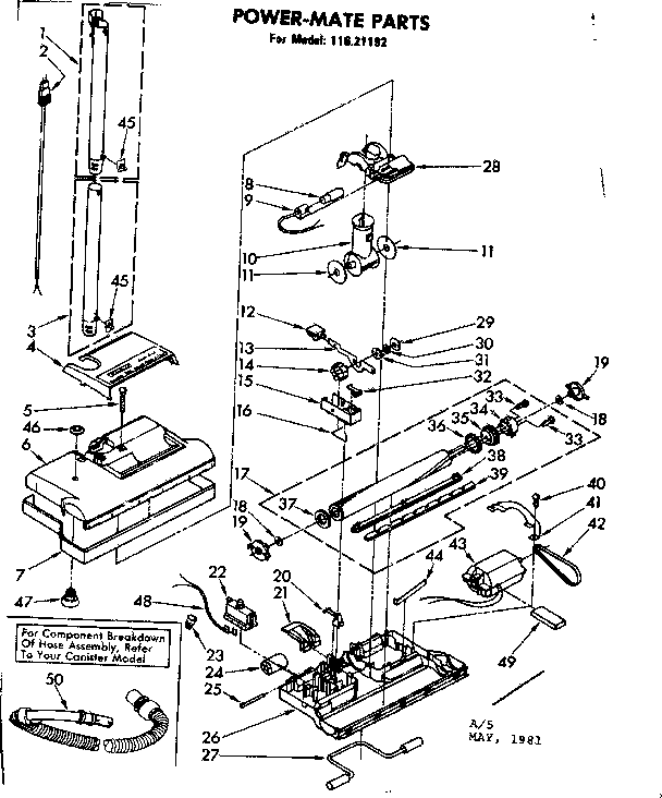 Powermate Parts Diagram and Parts List for 11621192  Kenmore Filters & Accessories