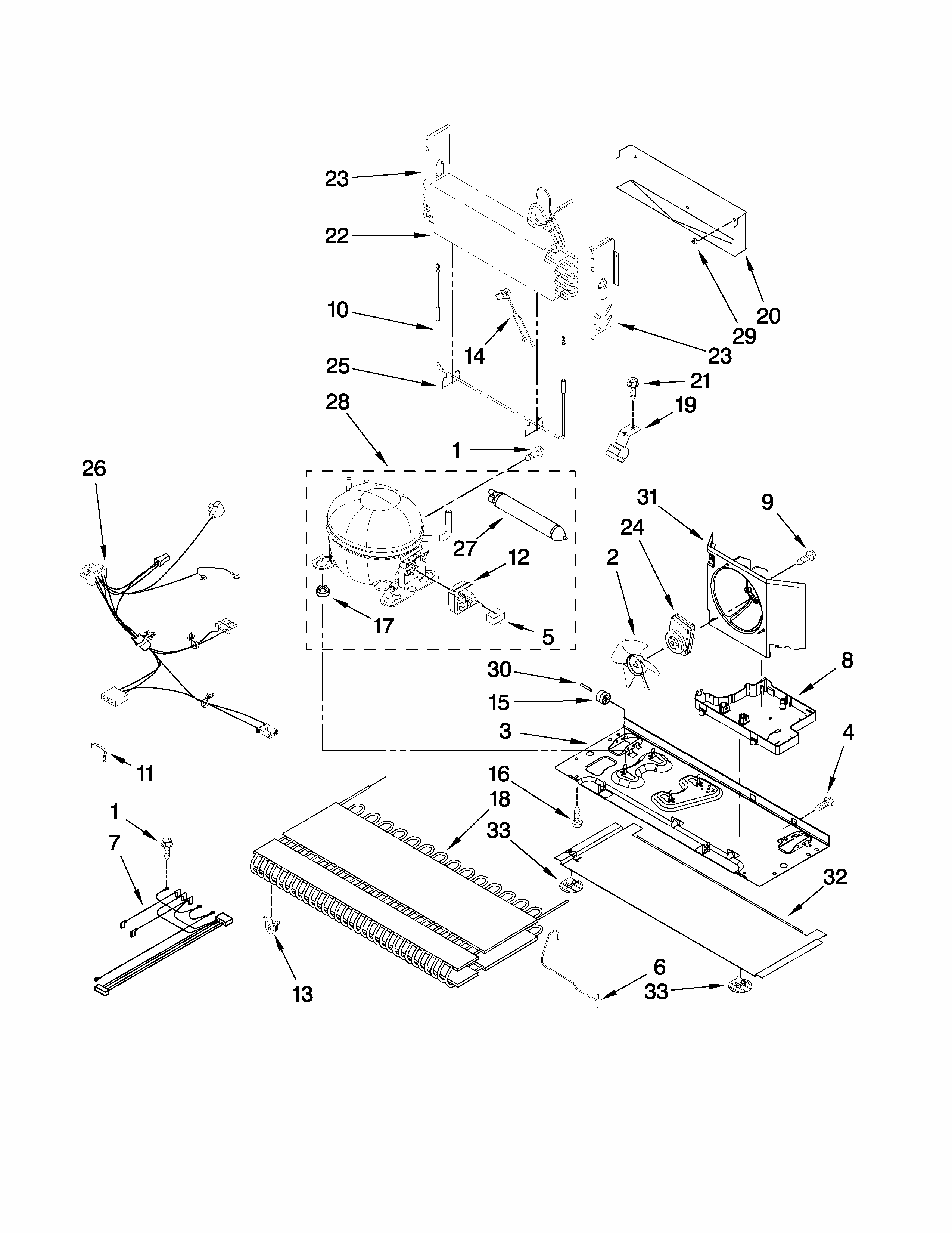 Unit Parts Diagram and Parts List for G32026PEKS6  Maytag Refrigerator