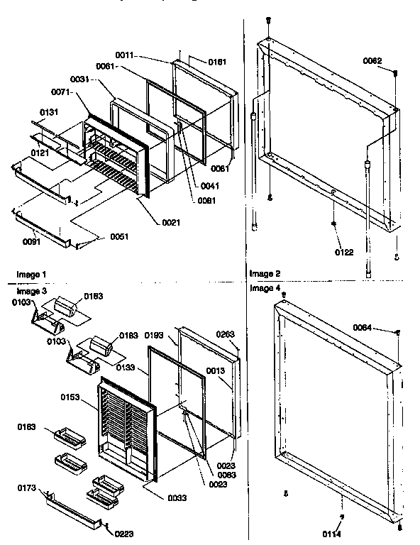 Door Assemblies Diagram and Parts List for 67277-P1311001WL  Amana Refrigerator
