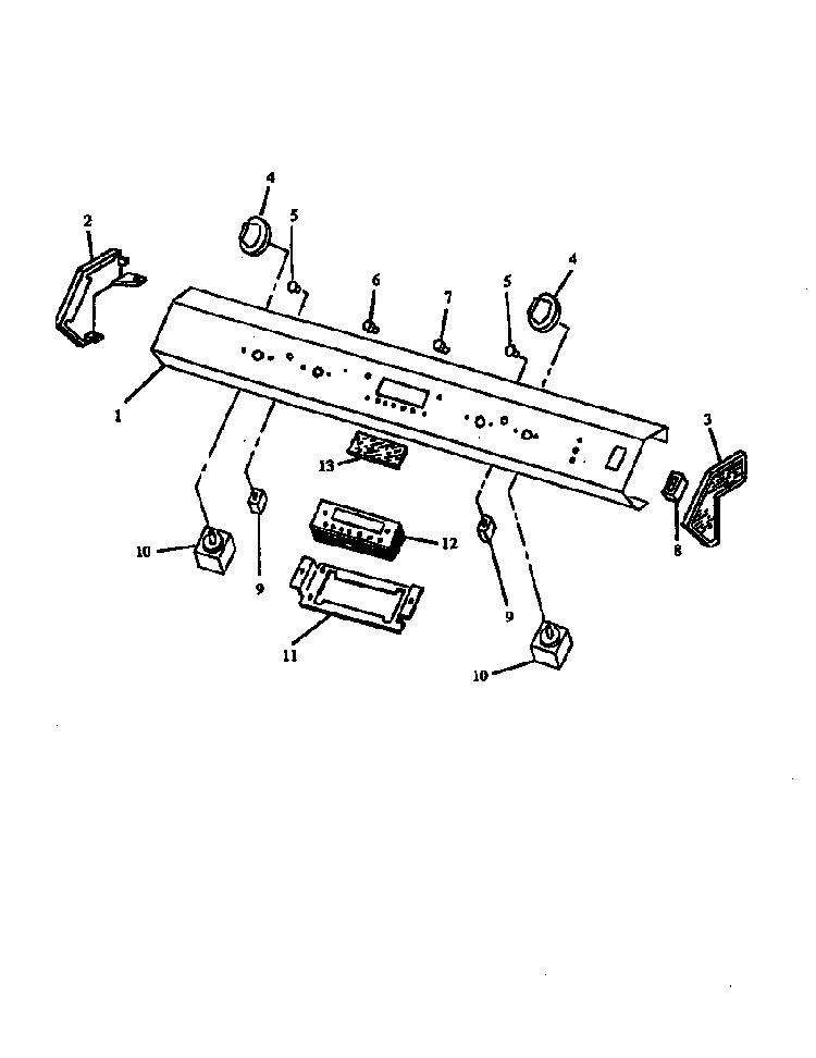 Control Panel Parts Diagram and Parts List for ARS636E-P1130623NE  Amana Range