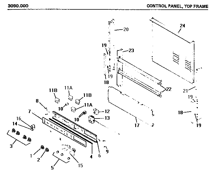 01 - CONTROL PANEL Diagram and Parts List for 3090000  Maytag Microwave