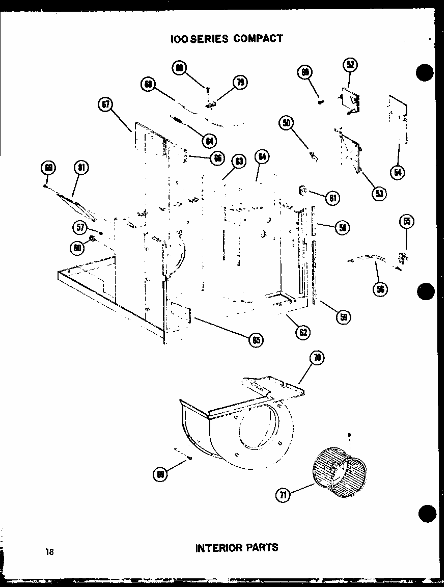 Interior Parts (108-2w/p54975-85r) Diagram and Parts List for 11-2MW P54974-23R Amana Air Conditioner