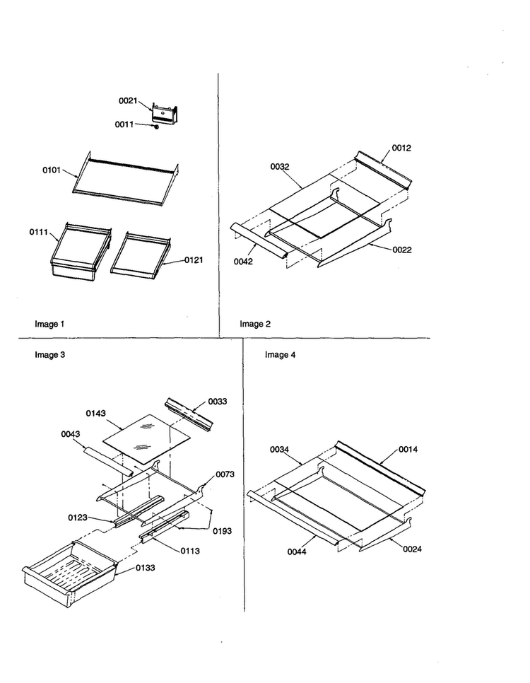 Refrig. Freature, Shelf/meatkeeper Diagram and Parts List for BG18VL-P1320704WL  Amana Refrigerator