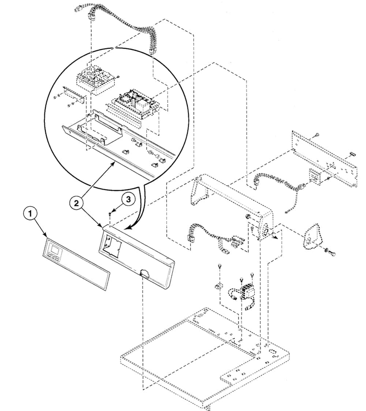 Control Panel Diagram and Parts List for SDEZ07QF1500  Speed Queen Dryer