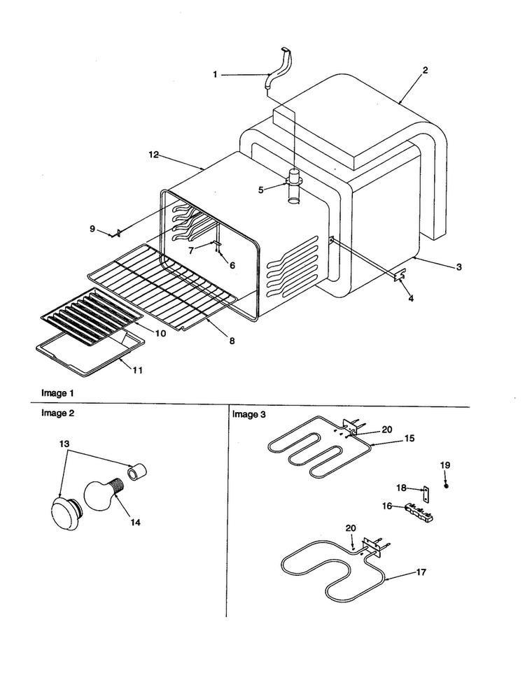 Cavity Diagram and Parts List for ART612EE-P1143813NE  Amana Range
