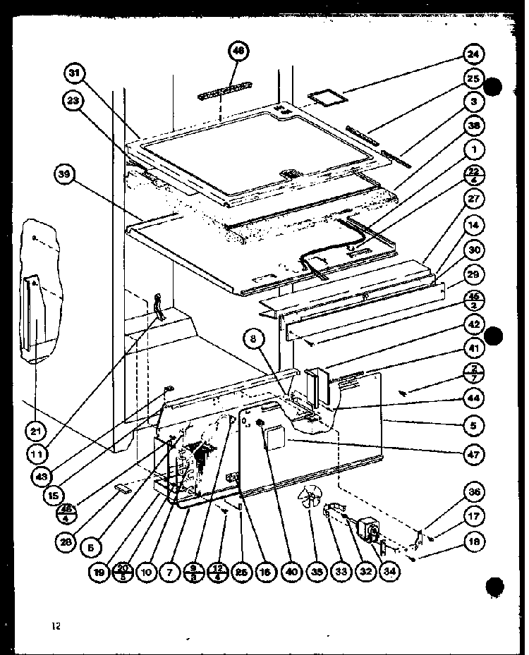 Section 5 Diagram and Parts List for BR-20H-P7680808W  Amana Refrigerator