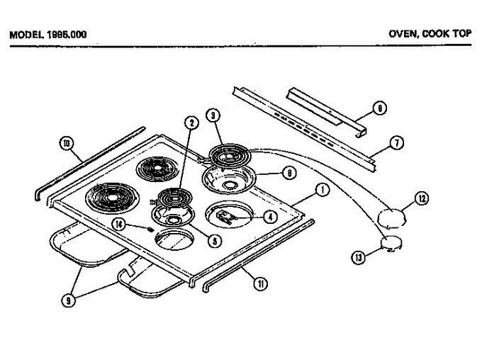 03 - Oven Diagram and Parts List for 1995000  Litton Microwave Oven Combo