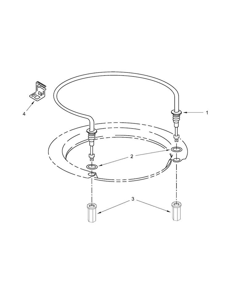 Heater Parts Diagram and Parts List for ADB1100AWW5  Amana Dishwasher