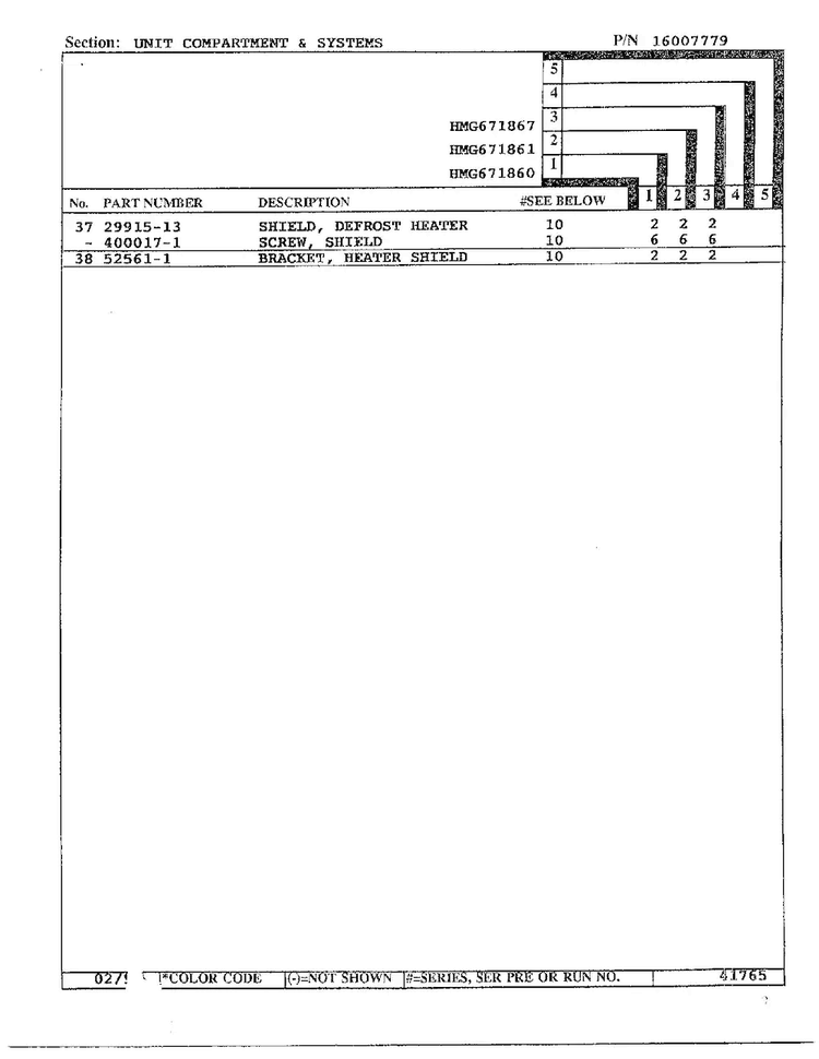 Unit Compartment And System Page 3 Diagram and Parts List for HMG671860  Admiral Refrigerator
