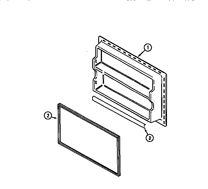 Freezer Inner Door Diagram and Parts List for MTB1742ZARW  Maytag Refrigerator