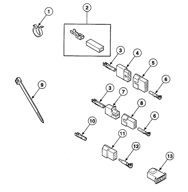 Terminals Diagram and Parts List for SSEY07WF1500  Speed Queen Dryer