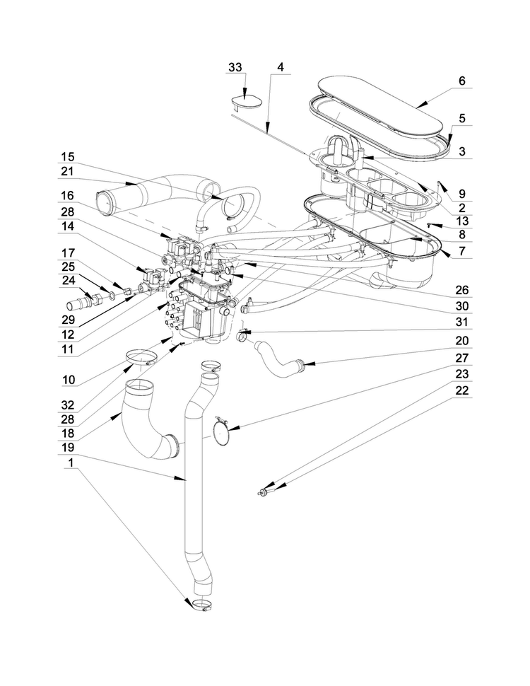 Water Inlet Parts Diagram and Parts List for MXR40PDATS  Maytag Washer