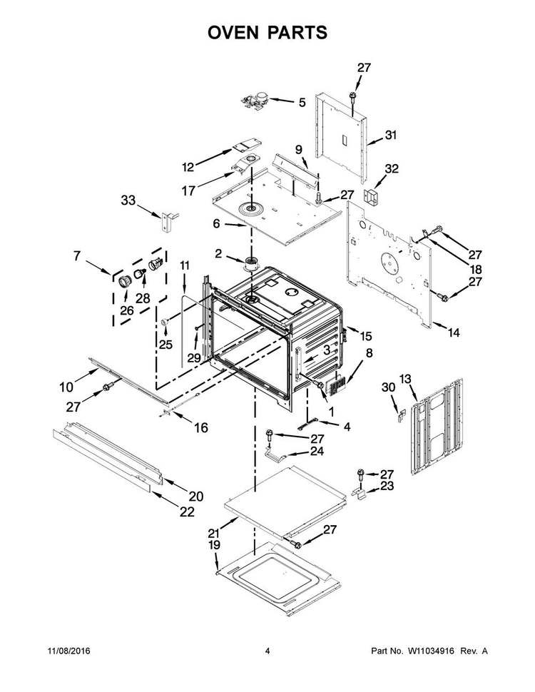 Oven Parts Diagram and Parts List for MEW9530FB01  Maytag Wall Oven