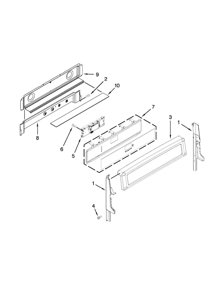 Control Panel Parts Diagram and Parts List for MGT8775XS04  Maytag Range