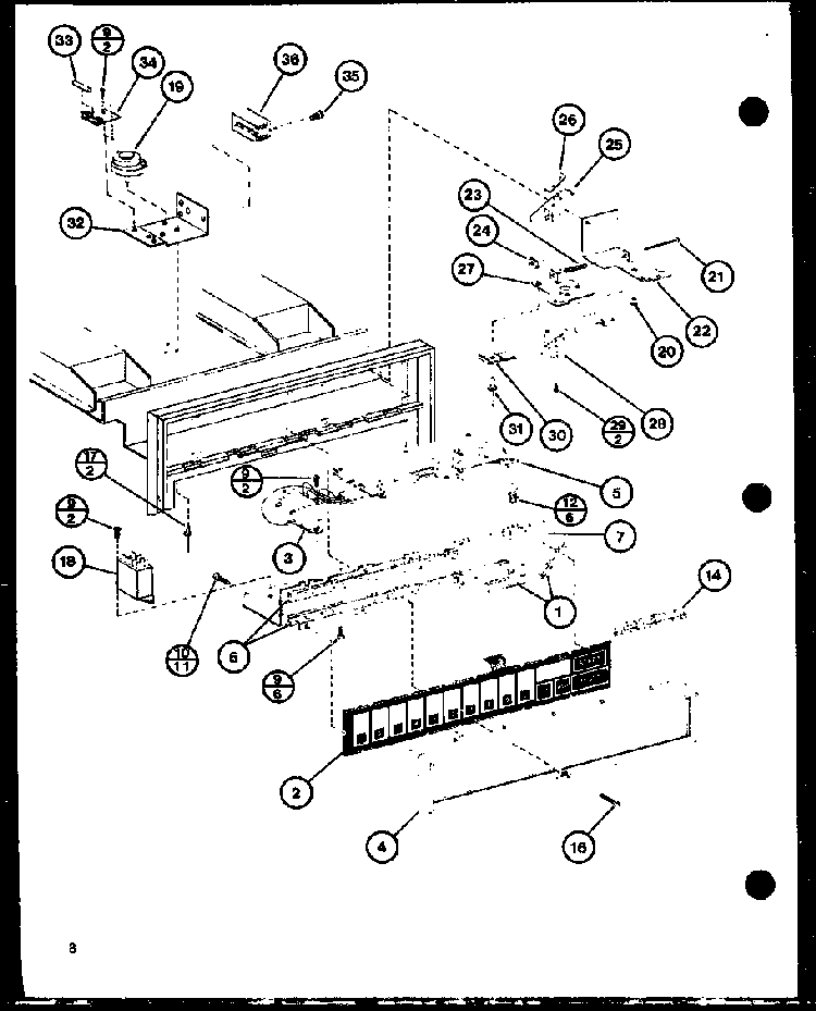 Control Diagram and Parts List for RC-10SE P76881-1M Amana Microwave
