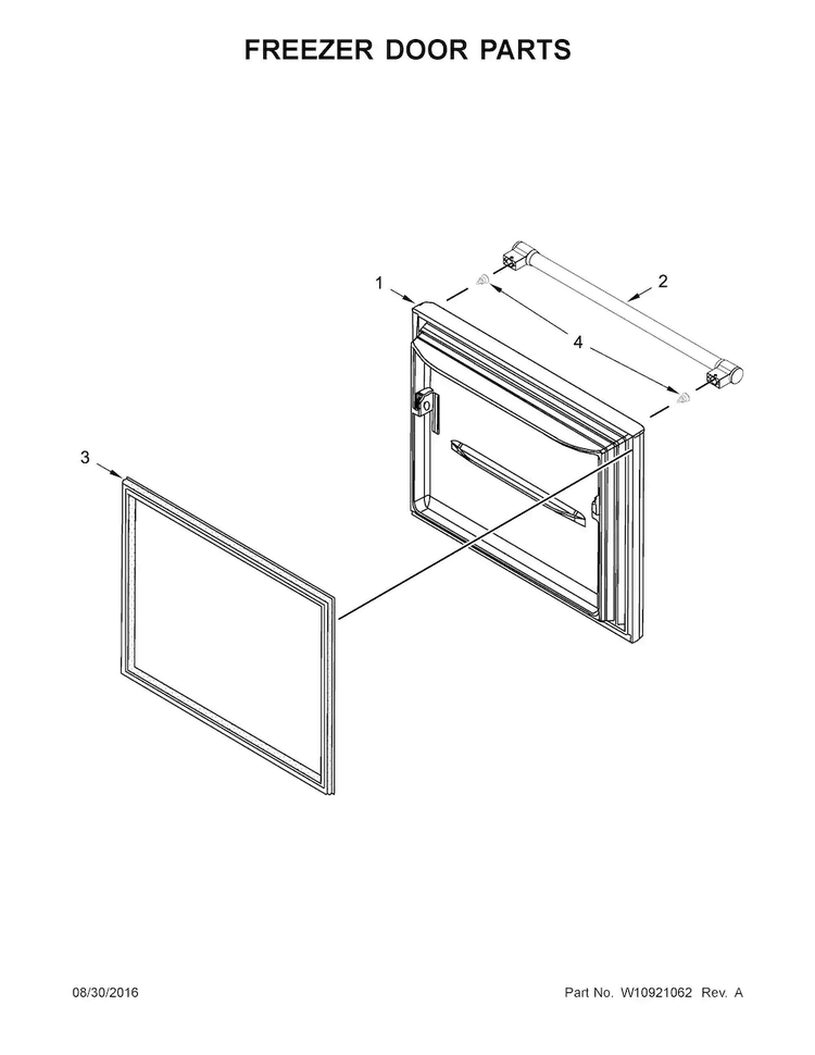 Freezer Door Parts Diagram and Parts List for MBB1957FEB00  Maytag Refrigerator
