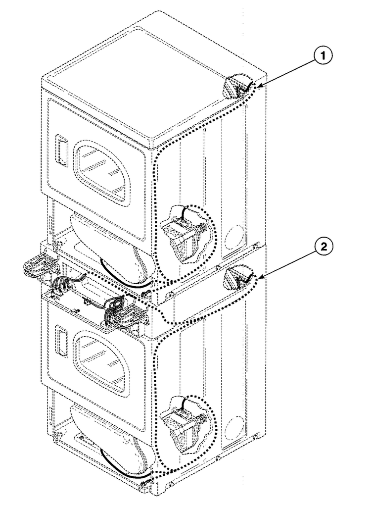 Harnesses 2 Diagram and Parts List for SSG809LF  Speed Queen Dryer