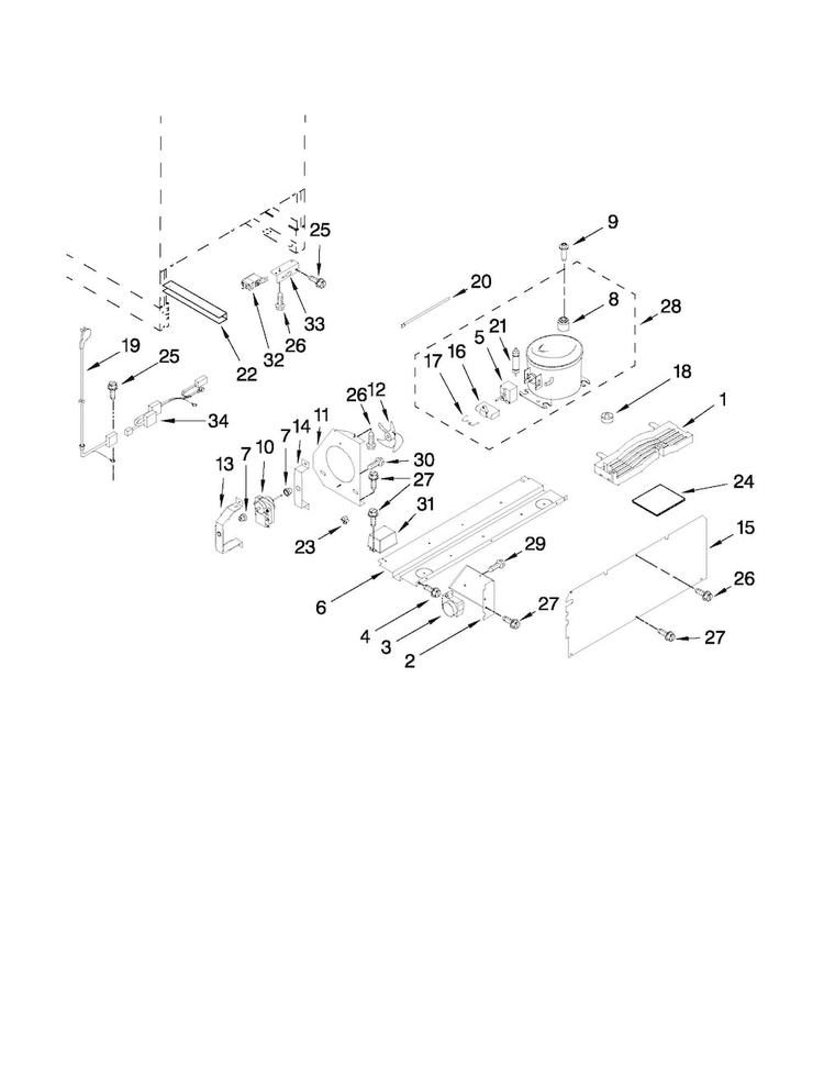 Unit Parts Diagram and Parts List for JUB248RWRS01  Jenn-Air Wine and Beverage Cooler