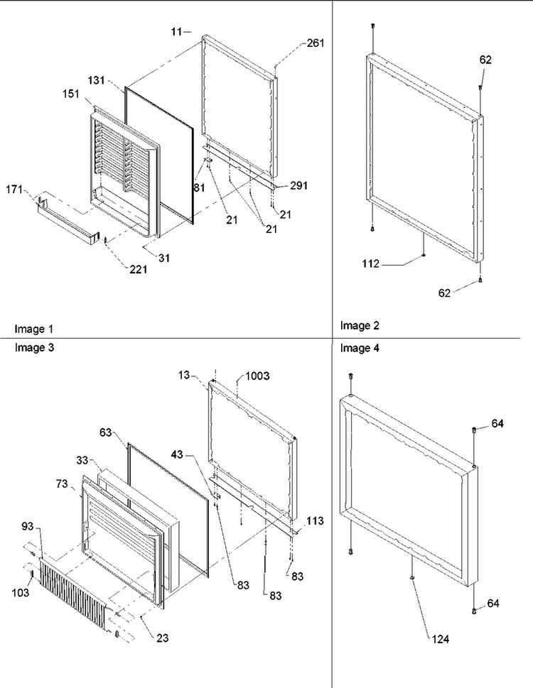 Door Assy Diagram and Parts List for BB20VPSE-P1321308WB  Amana Refrigerator