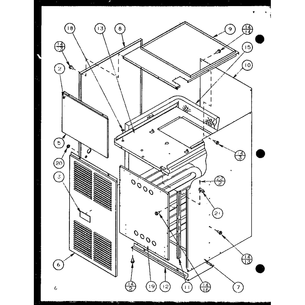 Diagram 5 Diagram and Parts List for GCI045B25B P9898201F Amana Furnace
