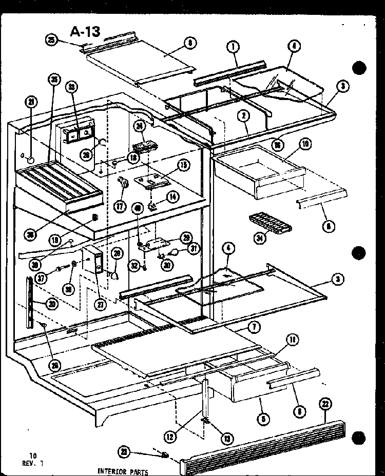 Upper Door Parts Tm Diagram and Parts List for TM14D-P73953-23W  Amana Refrigerator