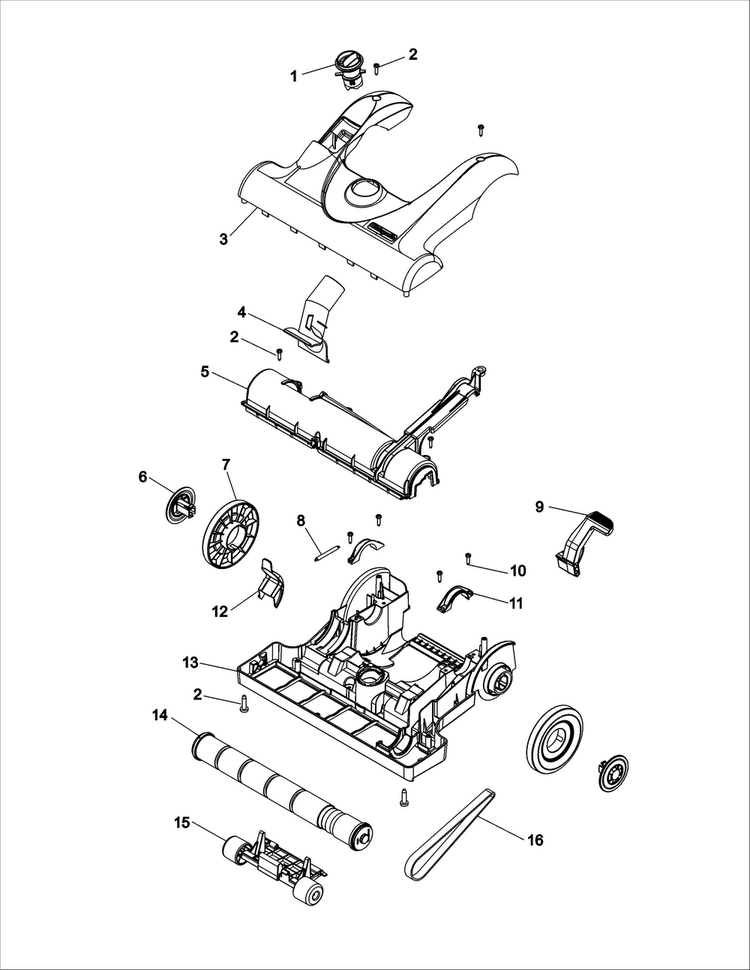 Foot Diagram and Parts List for U5179-806  Hoover Upright Vacuum