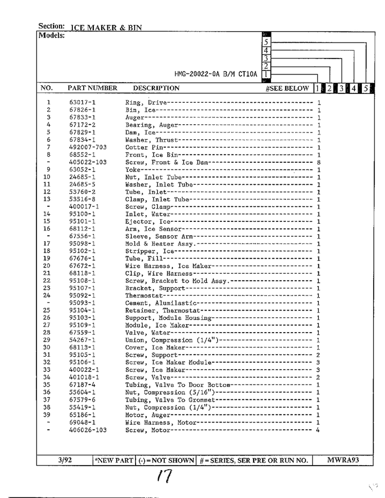 Ice Maker And Bin Page 2 Diagram and Parts List for 20022-0A  Admiral Refrigerator