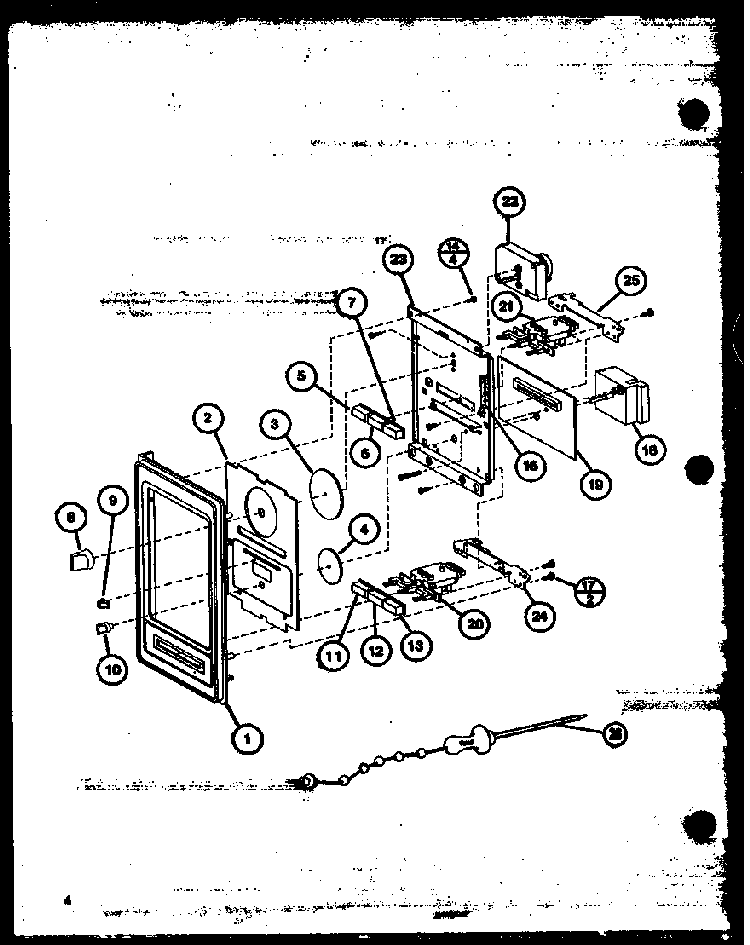 Control Panel Diagram and Parts List for RMC-20C-ET6 P76635-2M Amana Microwave