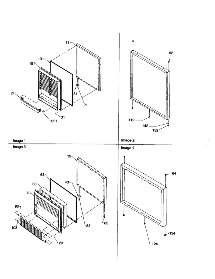 Door Assembly Diagram and Parts List for BRF20VCPE-P1321306XE  Amana Refrigerator
