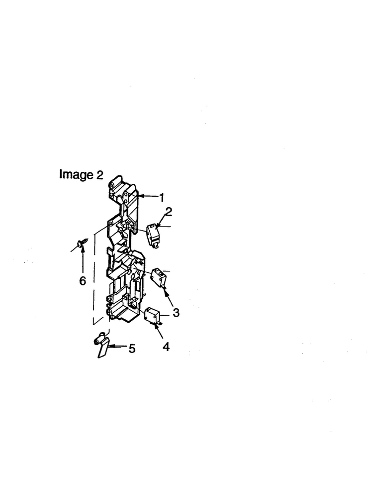 Latch Assembly Diagram and Parts List for MVH250W-P1323204W  Amana Microwave