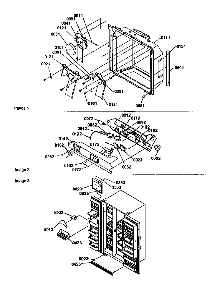Ice&water Cavity/elec. Brkt/toe Gri Diagram and Parts List for SRD27SE-P1190329WE  Amana Refrigerator