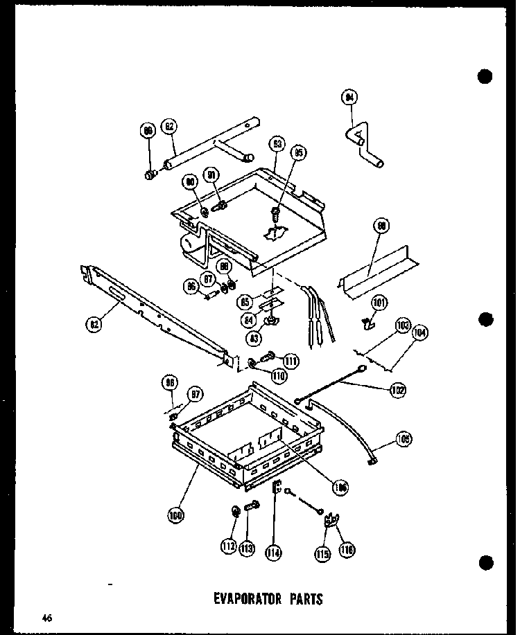 Evaporator Parts Diagram and Parts List for EIM5-H-P60119-2W  Amana Ice Maker