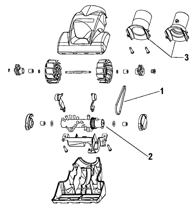Turbine Diagram and Parts List for U6453-900  Hoover Upright Vacuum