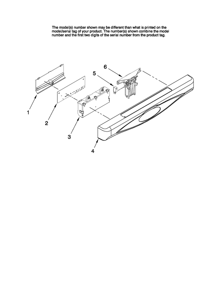 Control Panel And Latch Parts Diagram and Parts List for ADB2500AWQ2  Amana Dishwasher