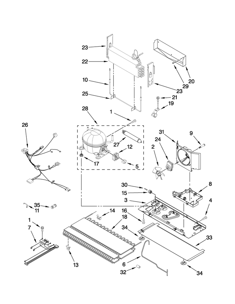 Unit Parts Diagram and Parts List for MFI2067AES8  Maytag Refrigerator