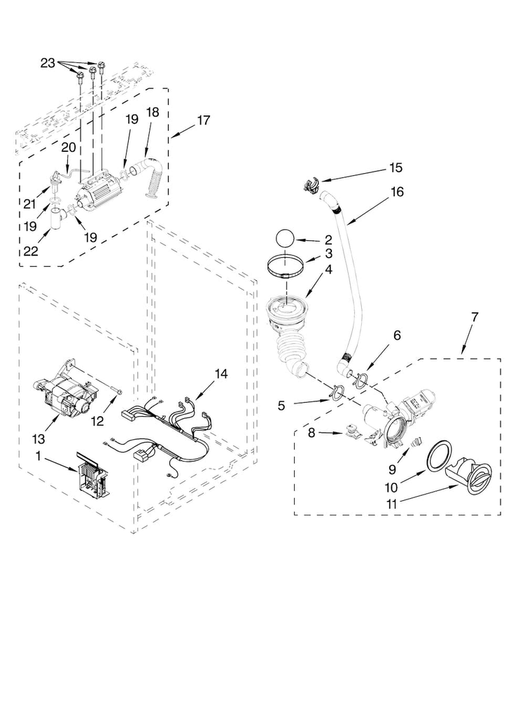 Steamer, Pump And Motor Parts, Optional Parts Diagram and Parts List for MHWE500VW11  Maytag Washer
