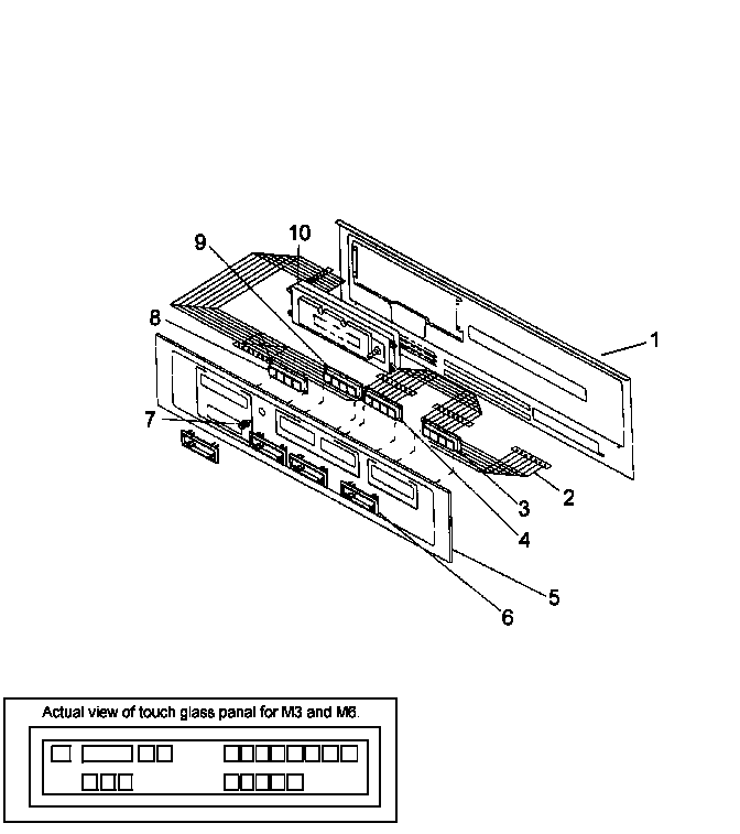 Control Panel Diagram and Parts List for ACO27DE1-P1132343NE  Amana Wall Oven