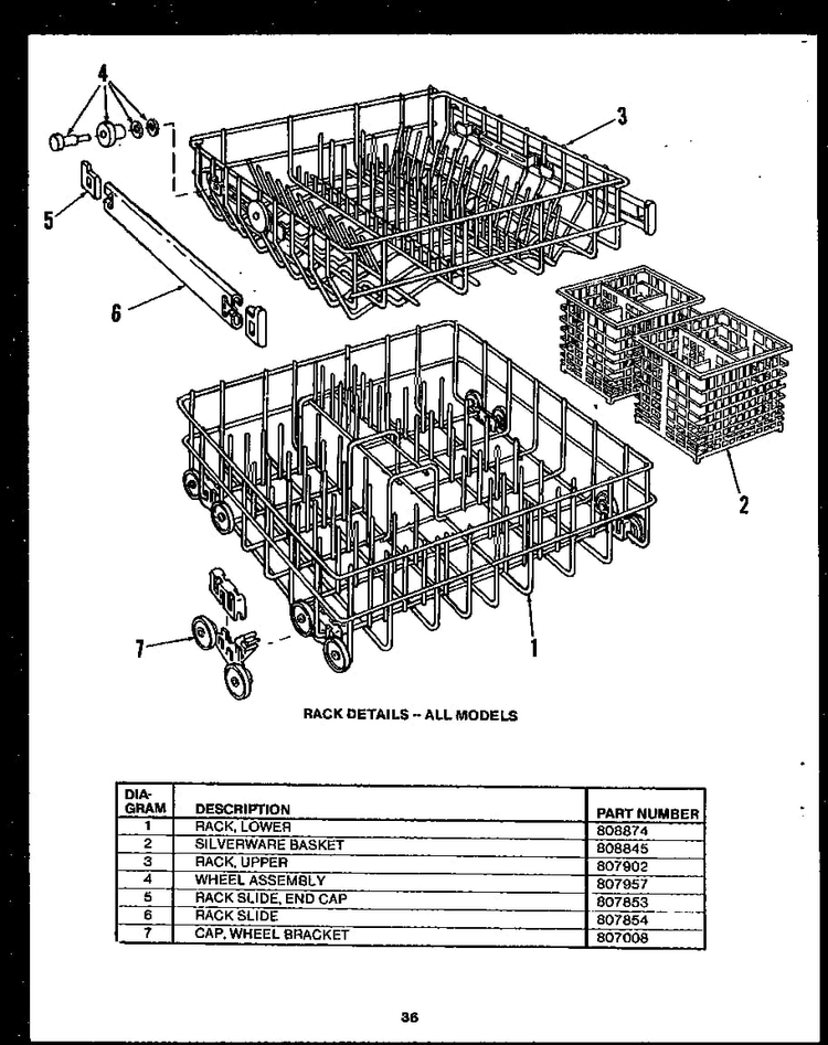 Section 2 Diagram and Parts List for DCS211-1L-OA  Caloric Dishwasher