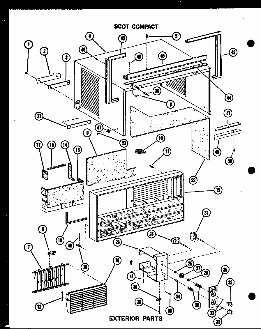 Exterior Parts (7-2jm/p54336-64r) (11-5jh/p54336-66r) (12-3j/p54390-99r) (12-3jh/p54336-63r) Diagram and Parts List for 109-2J P54390-97R Amana Air Conditioner