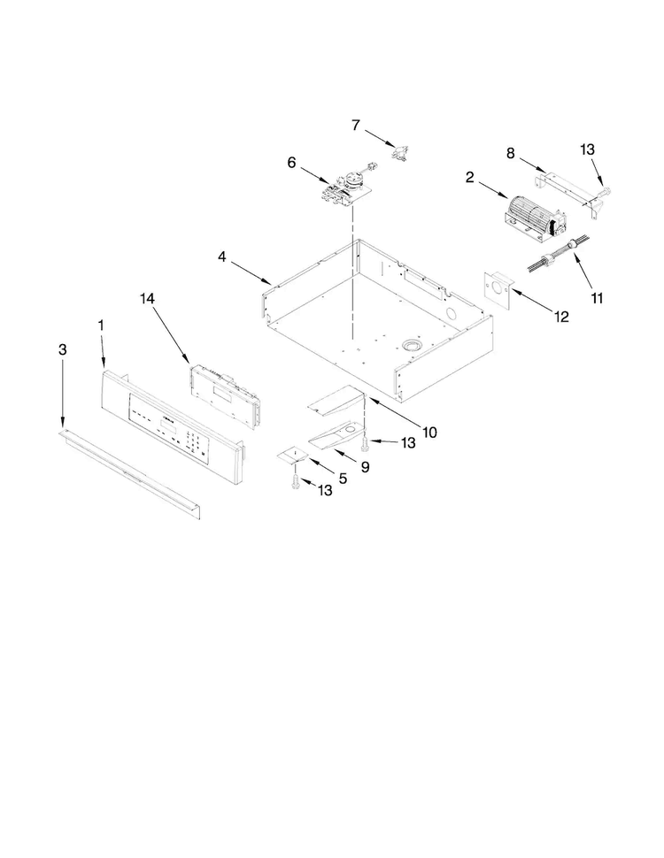 Control Panel Parts Diagram and Parts List for JJW8330DDS13  Jenn-Air Wall Oven