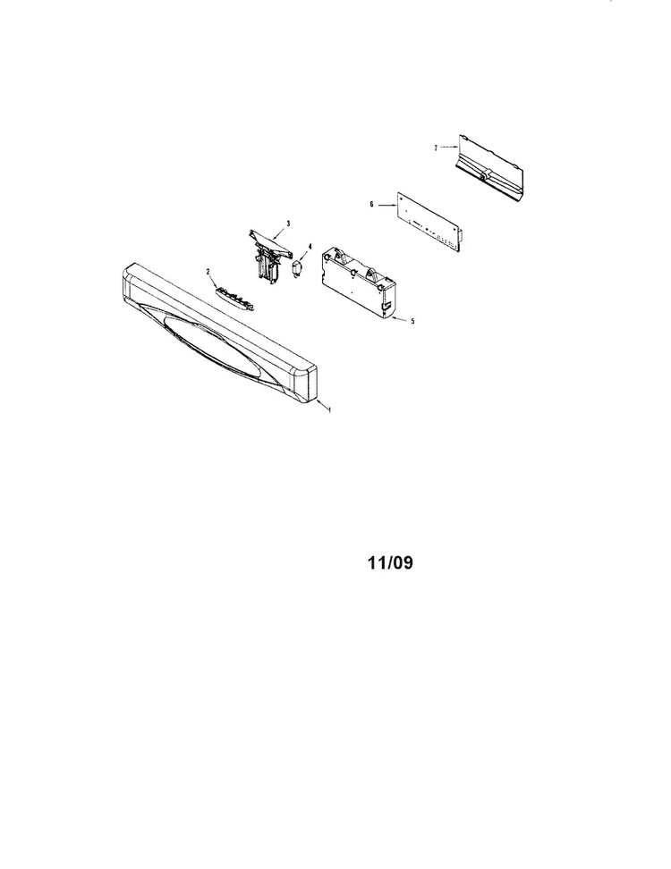 Control Panel Diagram and Parts List for MDB8551AWS  Maytag Dishwasher