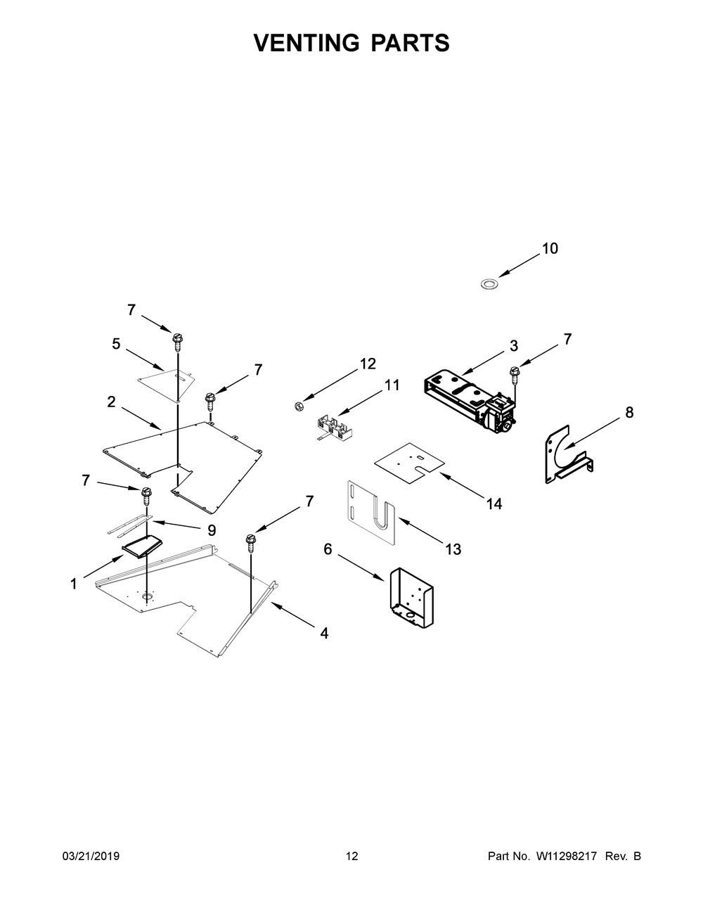 Venting Parts Diagram and Parts List for JDRP548HM00  Maytag Range