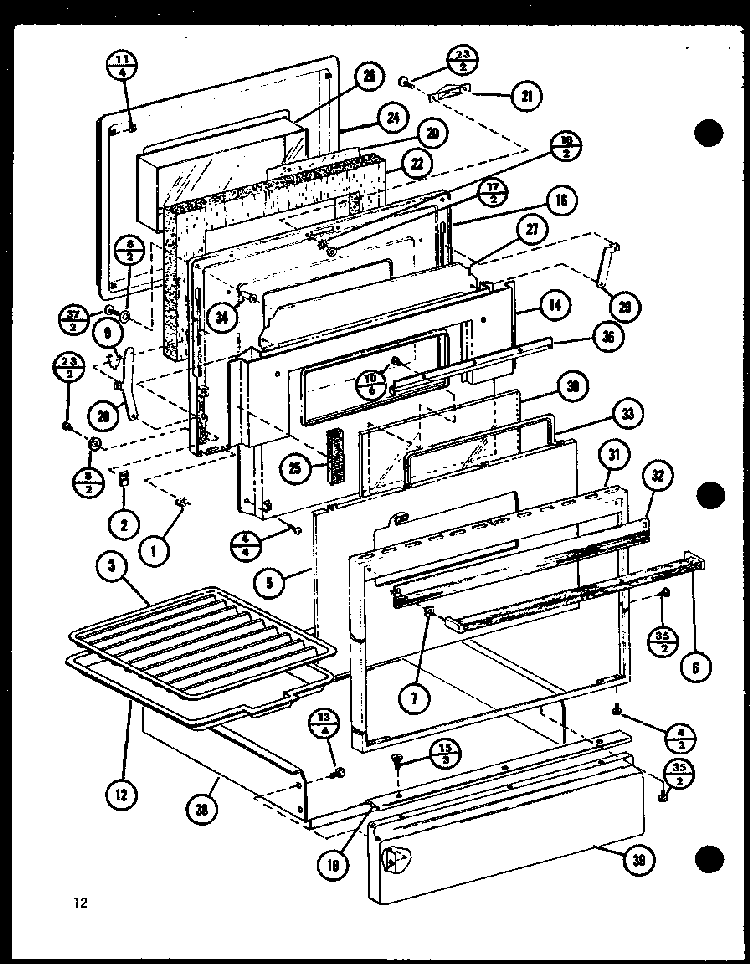 Section 10 Diagram and Parts List for ARR-201 P85450-4S Amana Range