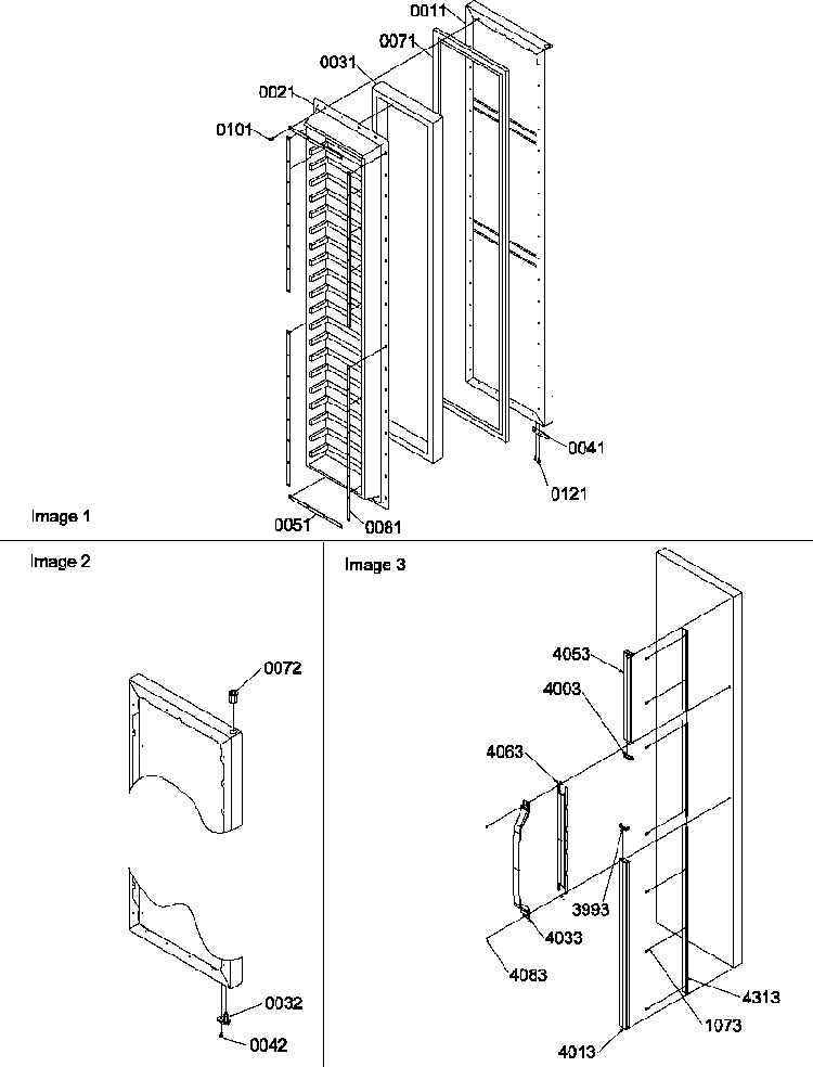 Fz Door Diagram and Parts List for SR25TW-P1194002WW  Amana Refrigerator