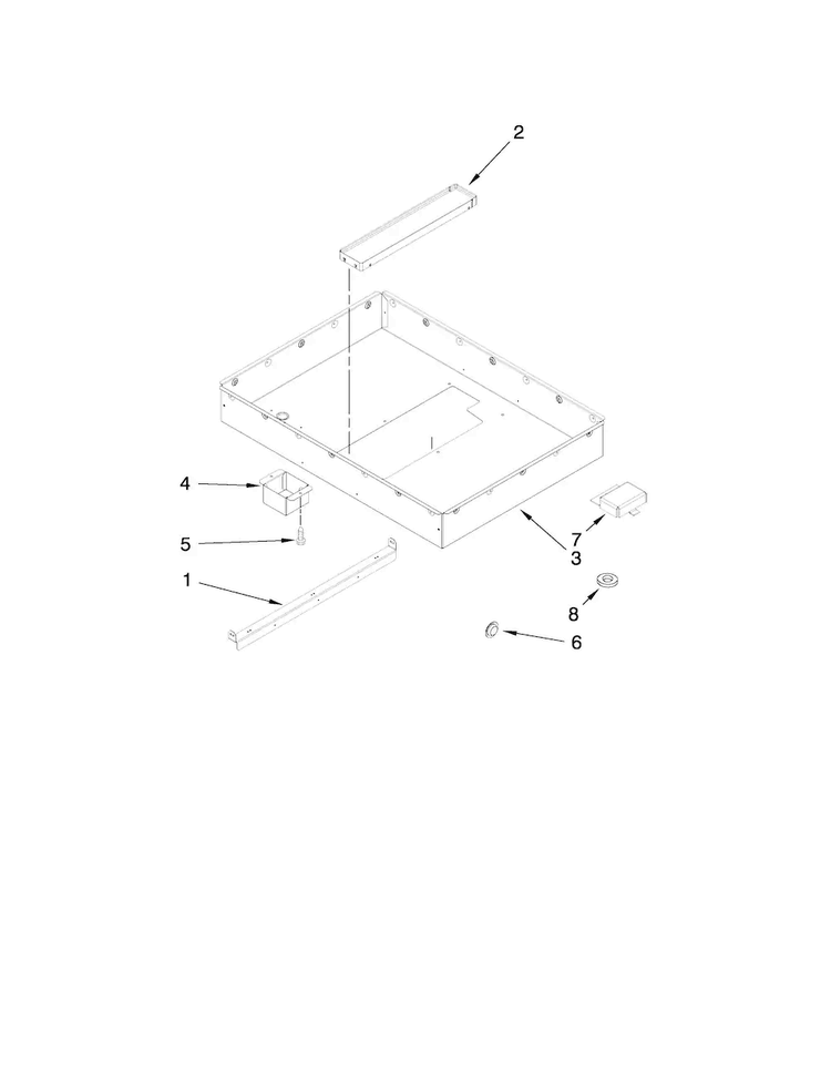 Burner Box Assembly Diagram and Parts List for JED4430WS01  Jenn-Air Cooktop